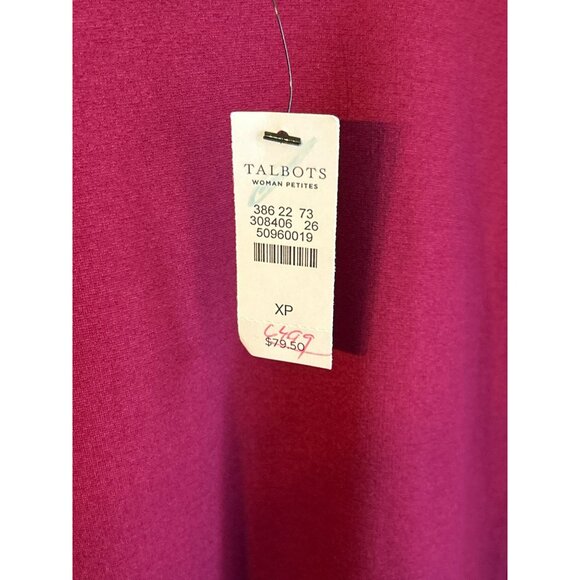 Talbots Women's Red Scoop Neck Bell Sleeve Pull Over Top Size XP NWT Casual - Picture 4 of 6